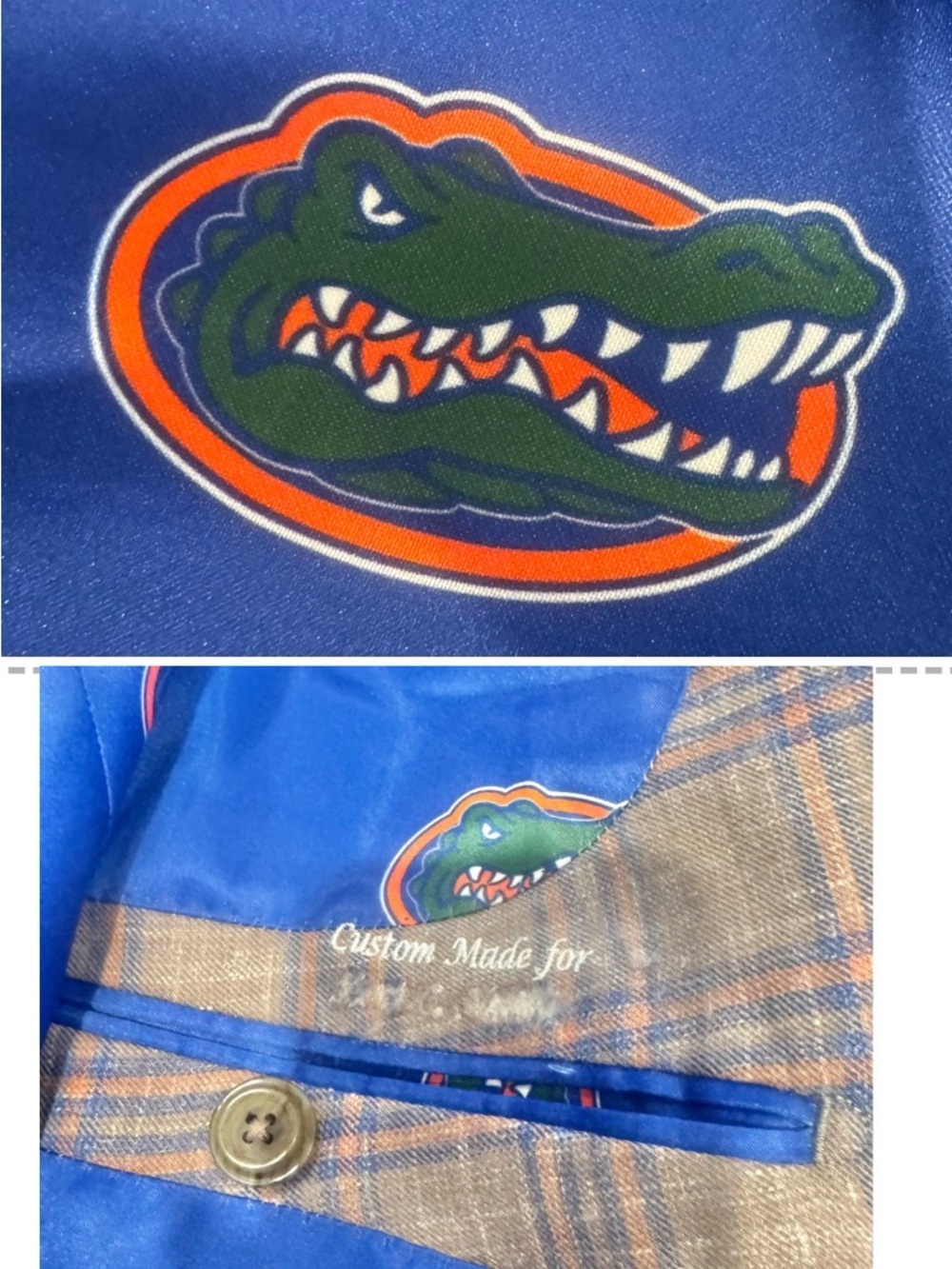 FLORIDA GATORS REVEAL DESIGNER CUSTOM sports coat men’s size 42 LARGE - Picture 16 of 17
